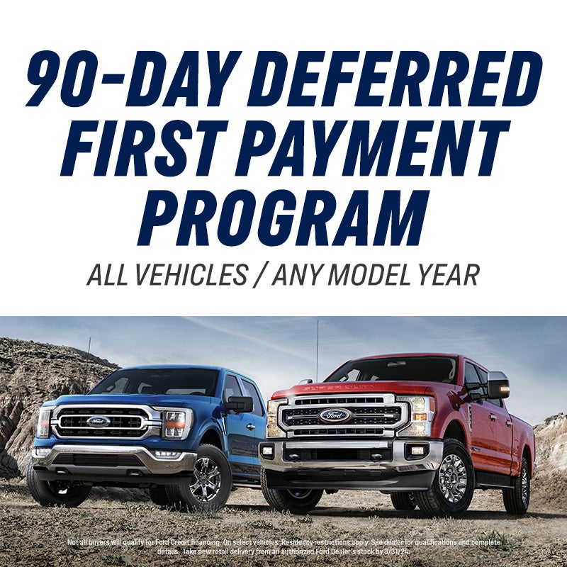 90-Day Deferred First Payment Program on ALL vehicles / ANY 